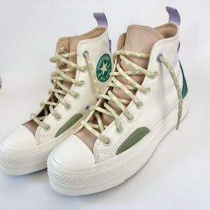 Converse Chuck Taylor High Platform Sneakers Color Block Overlay (Women’s 6.5)